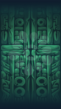 Jungle shamans mobile GUI art background window vector illustration for graphic and web designe