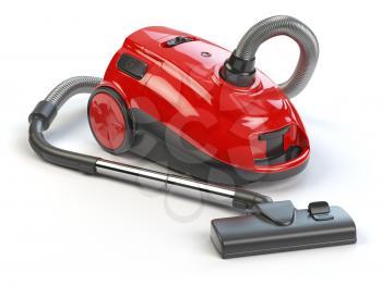 Vacuum cleaner isolated on white background. 3d illustration