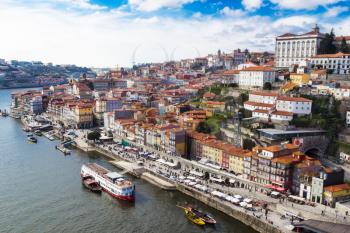 Aerial v iew of the historic city of Porto, Portugal