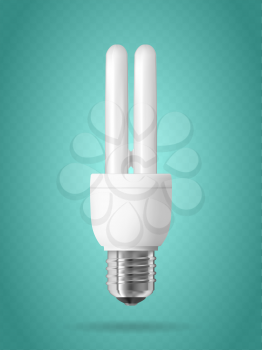 Energy saving light bulb. Realistic vector illustration.