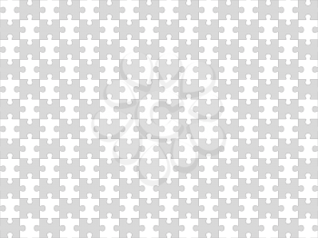 Jigsaw puzzle seamless pattern. White pices. Vector illustration.