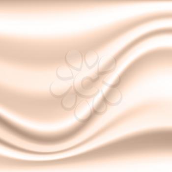 Abstract wavy silk background in cream color