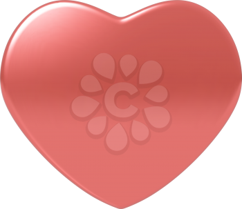 Glossy heart. Highly detailed vector illustration.