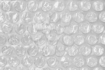 Plastic bubble wrap texture background, close up.