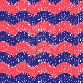 Seamless nautical pattern with fish. Design element for wallpapers, baby shower invitation, birthday card, scrapbooking, fabric print etc.