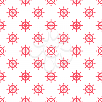 Seamless nautical pattern with ship wheels. Design element for wallpapers, baby shower invitation, birthday card, scrapbooking, fabric print etc.