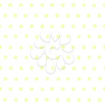Polka dot seamless pattern. Hand painted oil pastel crayon. Vintage yellow color. Design element for printables, wallpapers, baby shower invitation, birthday card, scrapbooking, fabric print etc. 