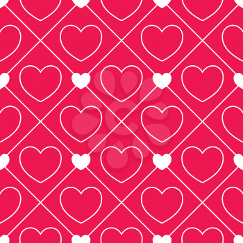 Seamless romantic hearts pattern. Design element for wedding invitation, Valentines Day cards, wallpapers, web site background, baby shower invitation, birthday card, scrapbooking, fabric print etc.