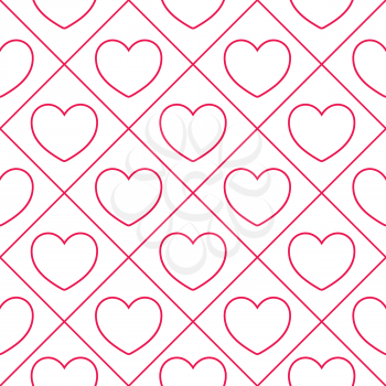 Seamless hearts pattern. Design element for wallpapers, web site background, baby shower or wedding invitation, birthday or Valentines Day card, scrapbooking, fabric print etc. 