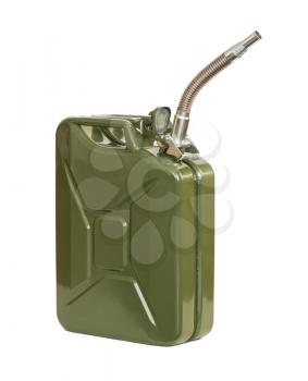 Jerrycan with flexi pipe spout. Fuel can.