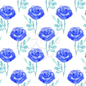 Seamless floral pattern. Hand painted rose flowers. Graphic element for baby shower or wedding invitations, birthday card, printables, wallpaper, scrapbooking.