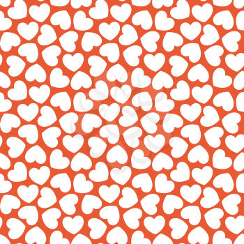 Seamless heart pattern. Valentines day, wedding, baby shower graphic element. Romantic texture. Background with red hearts.