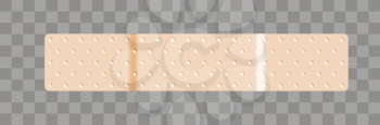 Beige adhesive bandage bandaid, medical and healthcare. Vector illustration