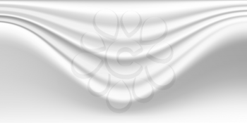 Abstract wavy silk background in white color