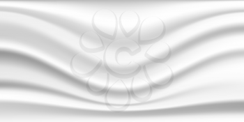 Abstract wavy silk background in white color