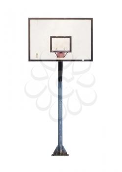 Street basketball hoop stand isolated on white