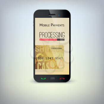 Mobile phone, payment process via a smartphone