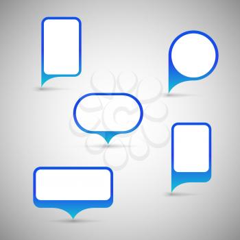 Color speech bubble. Abstract, vector background with shadow