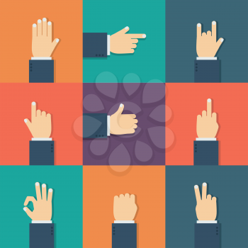 Hands flat icon. Vector illustration for your startup.