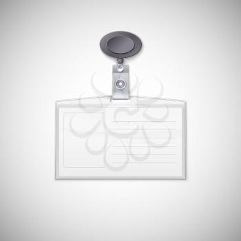 Badge holder. Vector Realistic Card Name or Id Holder