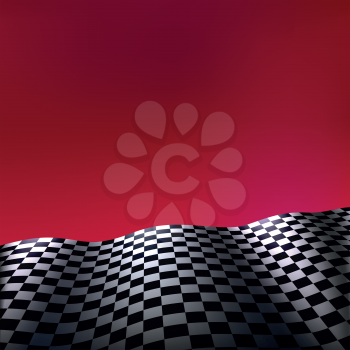 Checkered flag. Vector background with space for your text