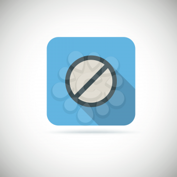 Not allowed sign, ban flat icon. Vector for you design