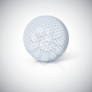 Golf ball. Golf ball isolated on white with clipping path, vector illustration.