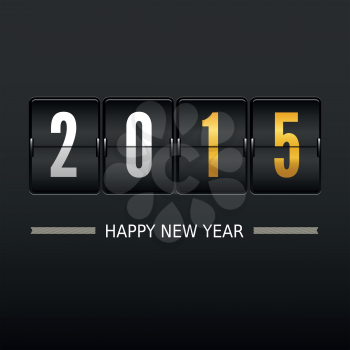 Airport time table with numbers 2015, new year card