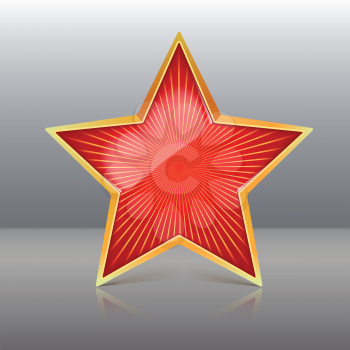 Red Star Vector Illustration. EPS 10 vector file included
