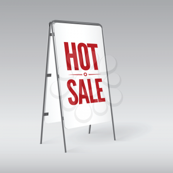 Pavement sign with the text Hot sale