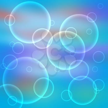 Blue abstract bokeh background. Vector illustration for your design.