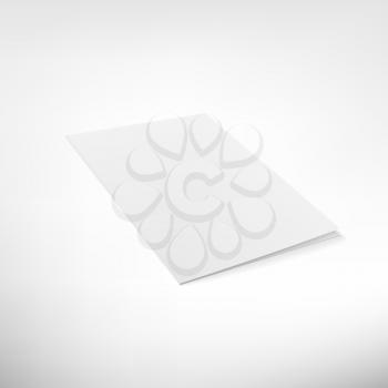 Folder page on white background. Blank vector brochure for business presentations 