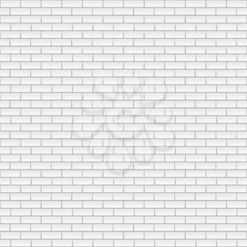 Square white brick wall background. Vector illustration for your design.
