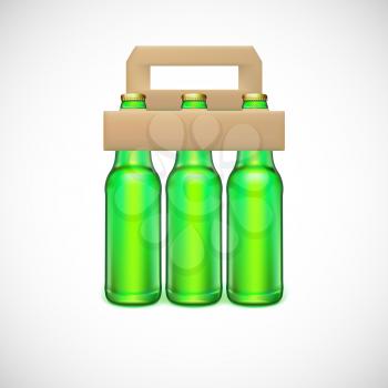 Packaging of beer, isolated on white background. Vector illustration for your business