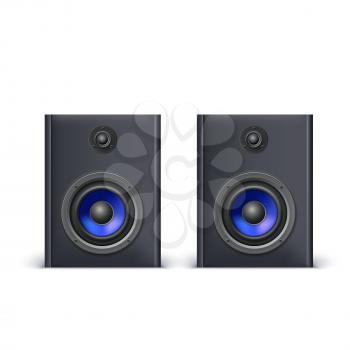Speakers isolated on white background, vector illustration for you