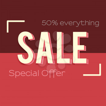 Super Sale and special offer banner. Great bright background for your offers, promotional posters, advertising shopping flyers and discount banners. Vector Illustration