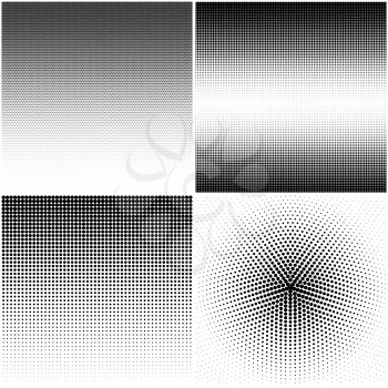 Set of backgrounds with halftone stipple effect, resizable vector for your design