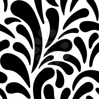 Hand-drawn vector Floral seamless pattern. Tribal ethnic background. Hand drawn stylish, trendy flow pattern in the form of spray droplets. Vector illustration with sketch.