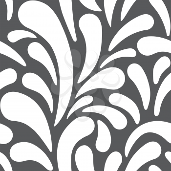 Hand-drawn vector Floral seamless pattern. Tribal ethnic background. Hand drawn stylish, trendy flow pattern in the form of spray droplets. Vector illustration with sketch.
