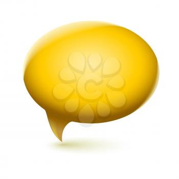 Glossy speech bubble icon. Vector editable symbol, easy to change size