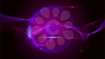 Abstract bright motion background with blurred light rays, smoky waves and lens flare. Dynamic digital, technology backdrop for breaking news or cover. Flow motion illustration.