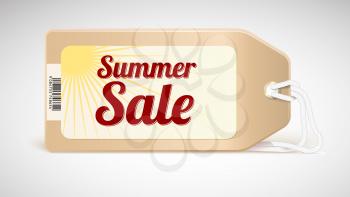 Advertising banner sales with typography. Advertising in retro style on the label, tag with the bright sun on white background