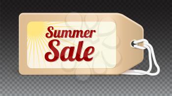 Advertising banner sales with typography. Advertising in retro style on the label, tag with the bright sun on transparent background