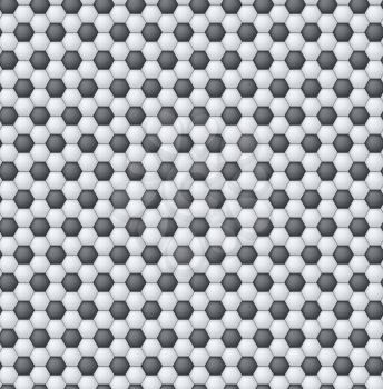 Seamless pattern of soccer, football. Traditional sport texture of ball for game. Symbol of mosaic, template with black and white hexagons. Vector illustration, easily resizable and color