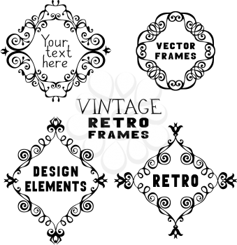 Vintage design elements for invitations and greeting cards.