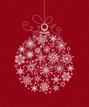 Ornate elements. Christmas template with place for your text..