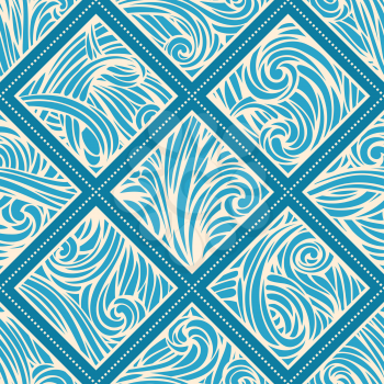 Seamless abstract hand-drawn pattern.Waves template. Seamless pattern can be used for wallpapers, web page backgrounds or wrapping papers.