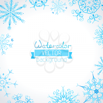 Hand-drawn ornate snowflakes for your Christmas design. There is place for your text in the center.
