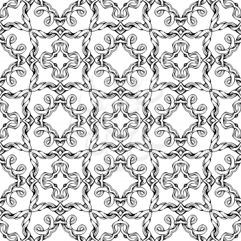 Black and white geometric background. Various vintage elements.