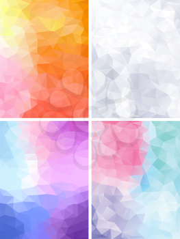 Vintage patterns of geometric shapes. Colorful mosaic backgrounds. Retro triangle backgrounds.